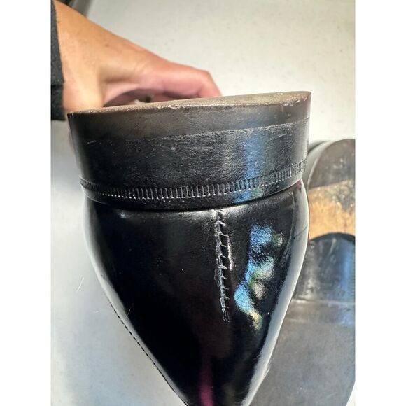 VTG Salvatore Ferragamo Made in Italy Men 9D Kiltie Tassel Black Leather Loafer - Picture 10 of 13